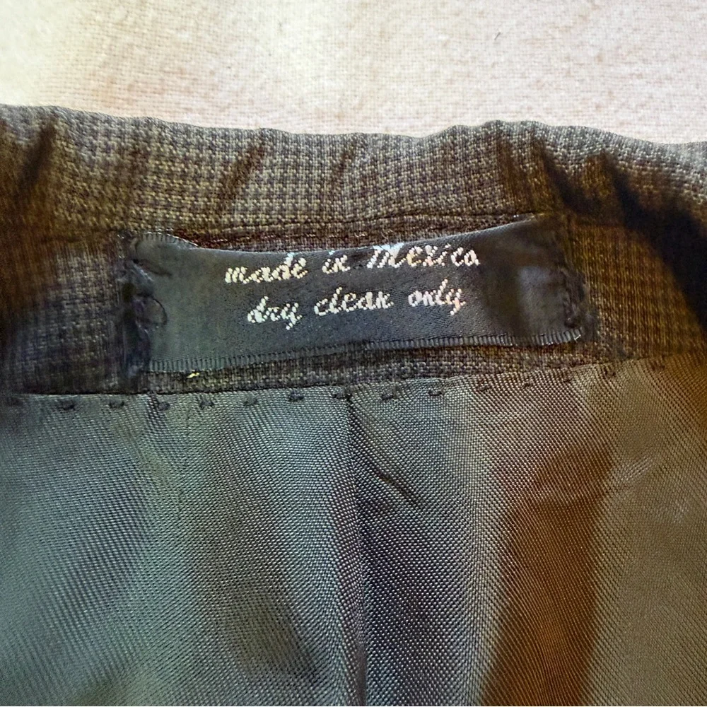 Andrew Fezza Men's Classic Black & Gray Houndstooth‎ Blazer Size 36R